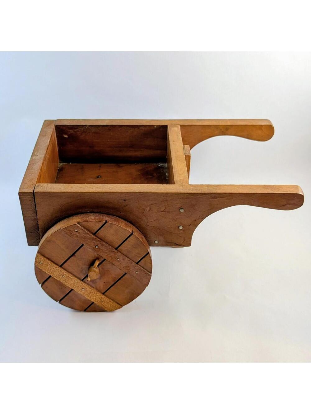 Rustic Wood Wheelbarrow Cart Planter